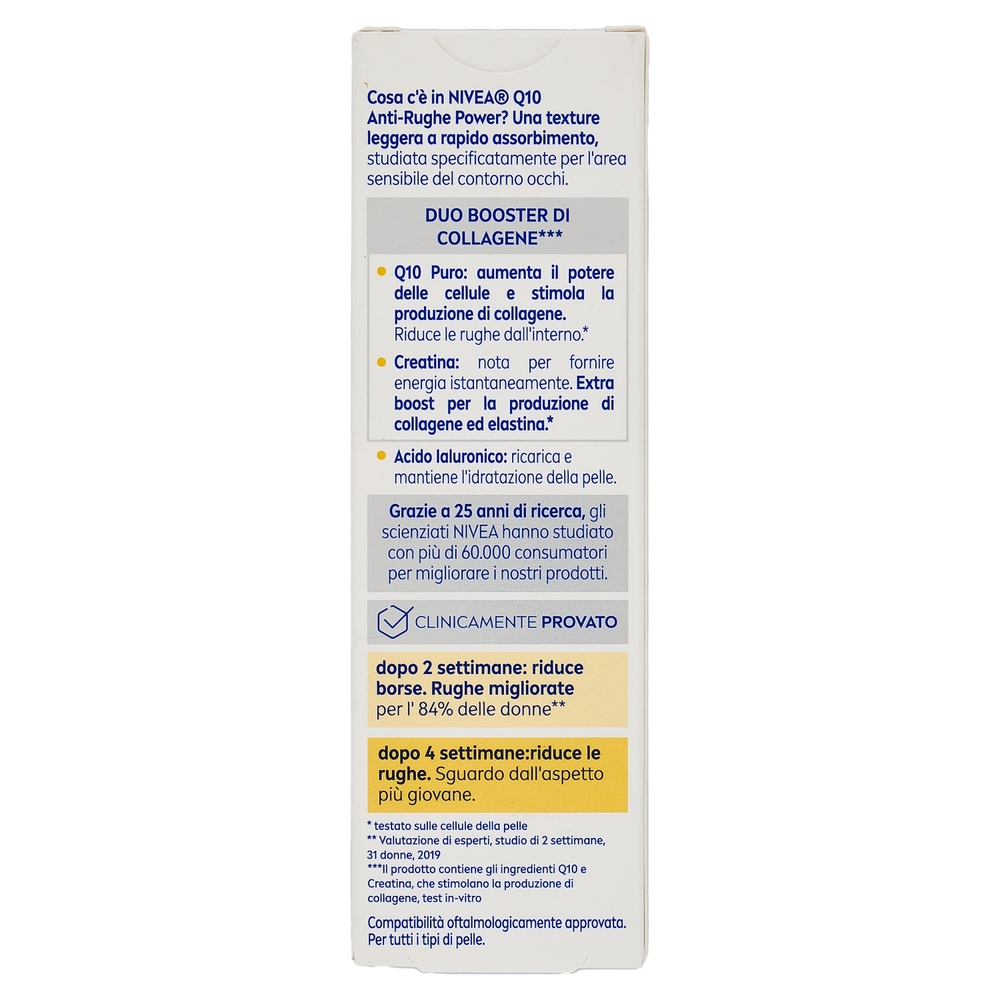 Nivea Q10 Anti-Rughe Power Contorno Occhi Levigante Tutti i Tipi di Pelle 15 ml